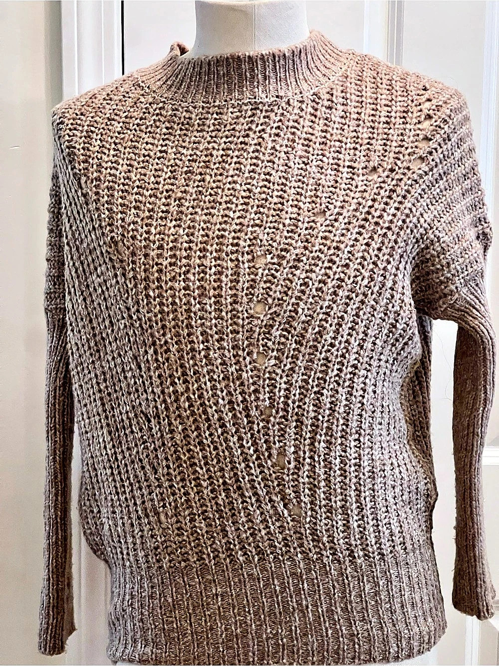 UNIQLace-Up Back Sweater in Brown Size Small